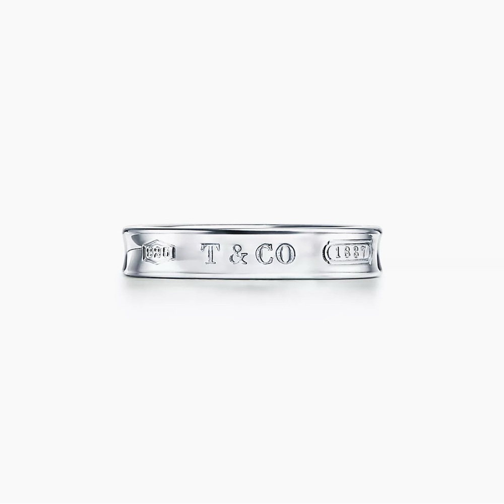 Tiffany & Co narrow 1837 ring